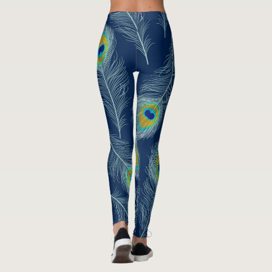 Peacock Print Leggings (Achterkant)