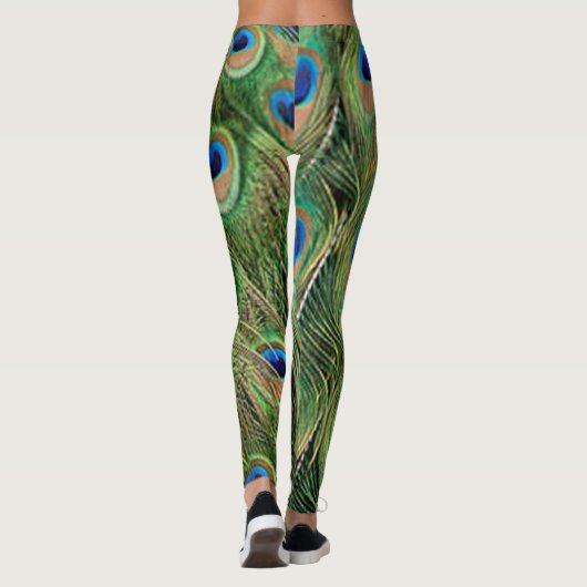 Peacock Print Pattern Legging (Achterkant)