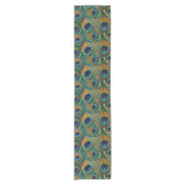  Peacock Print Table Runner Korte Tafelloper (Voorkant)