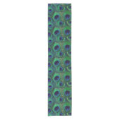  Peacock Print Table Runner Korte Tafelloper (Voorkant)