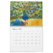 Peacock Printed Art Wall Agenda 2014 Kalender (Feb 2026)