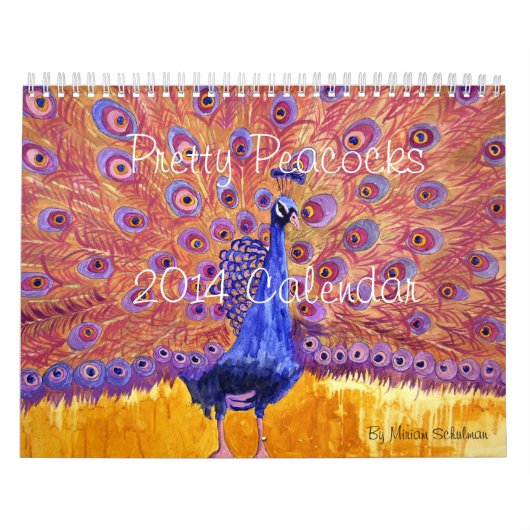 Peacock Printed Art Wall Agenda 2014 Kalender (Hoes)