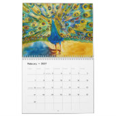 Peacock Printed Art Wall Agenda 2014 Kalender (Feb 2027)