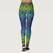 Peacock Prism Stijlvolle Multicolour Gradient Abst Leggings (Achterkant)