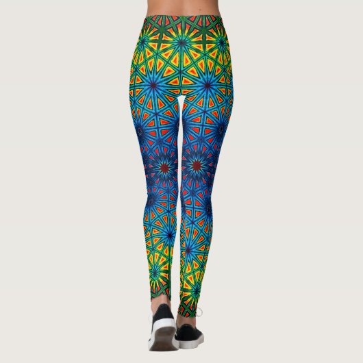 Peacock Prism Stijlvolle Multicolour Gradient Abst Leggings (Achterkant)