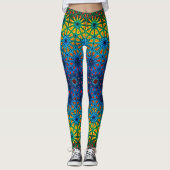 Peacock Prism Stijlvolle Multicolour Gradient Abst Leggings (Voorkant)