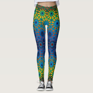 Peacock Prism Stijlvolle Multicolour Gradient Abst Leggings