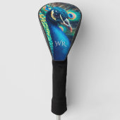 Peacock profiel Persoonlijke Initialen Golfheadcover (Voorkant)