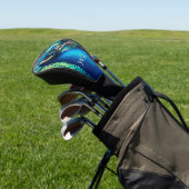 Peacock profiel Persoonlijke Initialen Golfheadcover (Insitu)