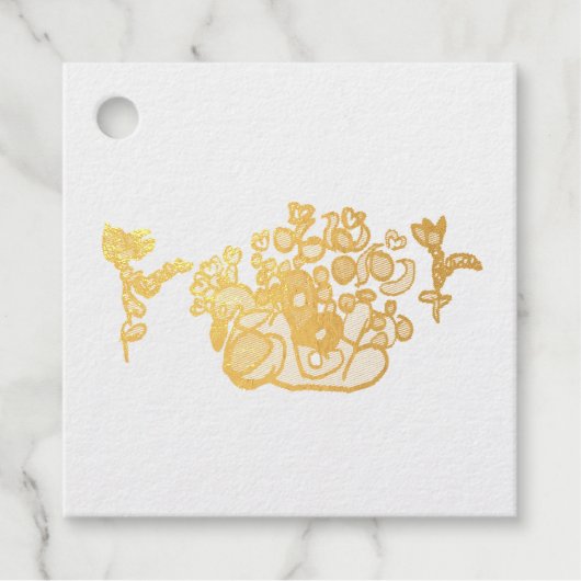 Peacock purple roses bedankjes labels (Voorkant)