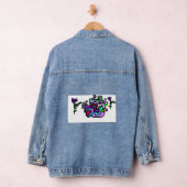 Peacock purple roses denim jacket (Hangar)