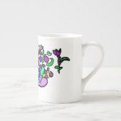 Peacock purple roses  porselein kop (Rechts)