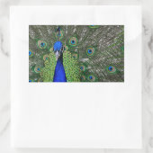 Peacock Rechthoekige Sticker (Tas)
