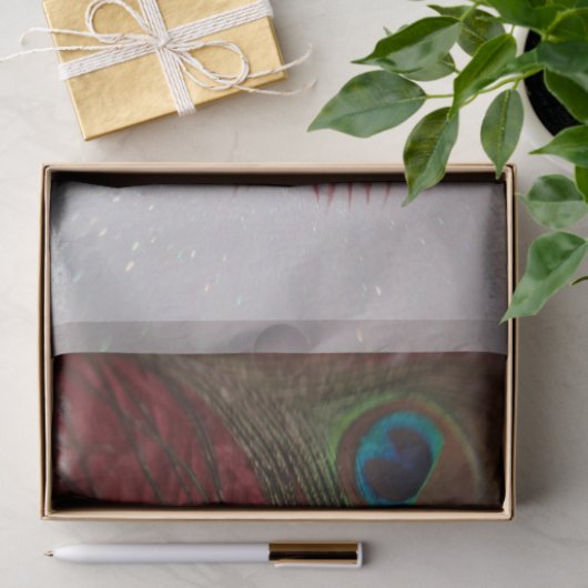 Peacock Red en White Tissuepapier (Geschenk)