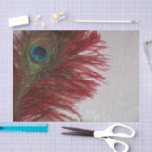 Peacock Red en White Tissuepapier (Craft)