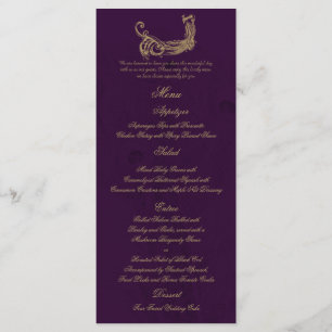 Peacock Regency in Paarse bruiloft Menu