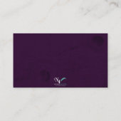 Peacock Regency in Paarse Bruiloft Plaats Kaart Plaatskaartje (Achterkant)