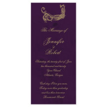 Peacock Regency in Paarse bruiloft programma