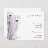 Peacock Regency in Paarse Respons Kaart (Voorkant / Achterkant)