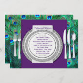 Peacock repetitie diner kaart (Voorkant / Achterkant)