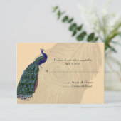 Peacock Reply Kaarten RSVP Kaartje (Staand voorkant)
