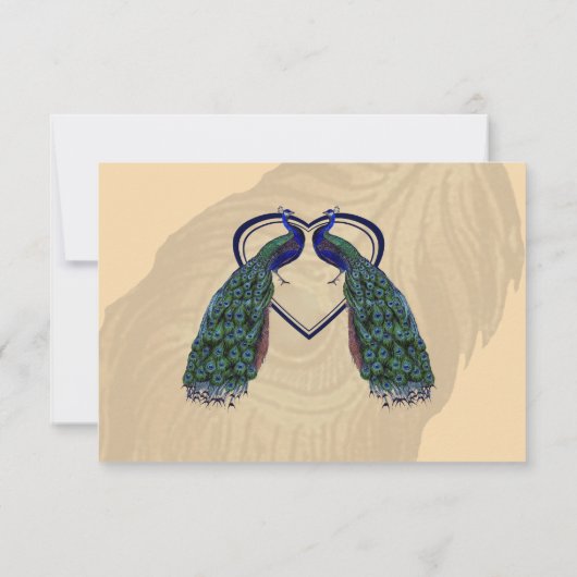 Peacock Reply Kaarten RSVP Kaartje (Achterkant)