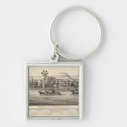 Peacock res, Willow Glen Sleutelhanger (Voorkant)