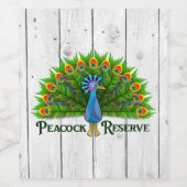 Peacock Reserve Wijn Etiket (Enkel label)