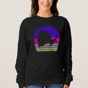 Peacock Retro Peacock Silhouette Cute Bird Trui