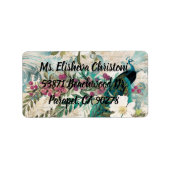 Peacock Return Address Labels Peacocks (Voorkant)