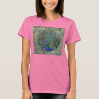 Peacock Ringer Bird T-Shirt
