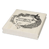 Peacock RND Lijst Art Nouveau Bibliotheek Boek Naa Rubberstempel (Stempel)