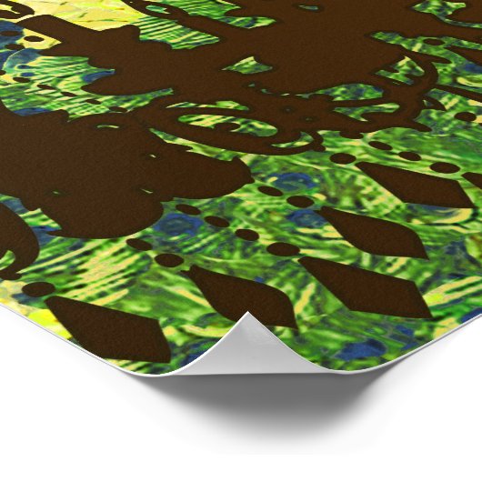 Peacock Roaring 20's Chandelier Wedding Poster (Hoek)