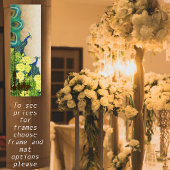 Peacock Roaring 20's Chandelier Wedding Poster