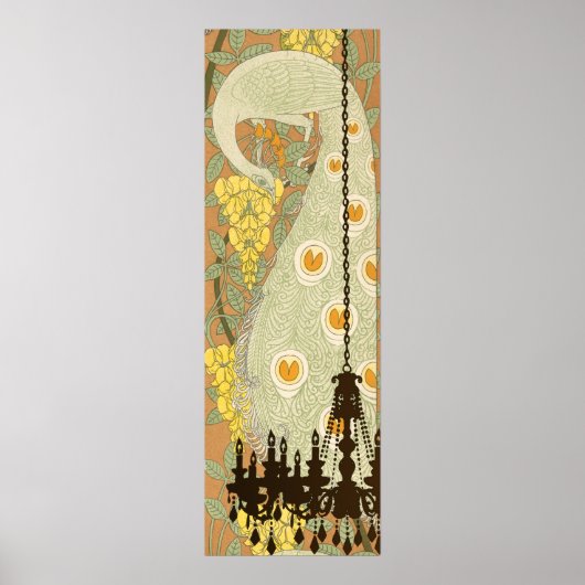 Peacock Roaring 20's Gatsby Wedding Poster (Voorkant)