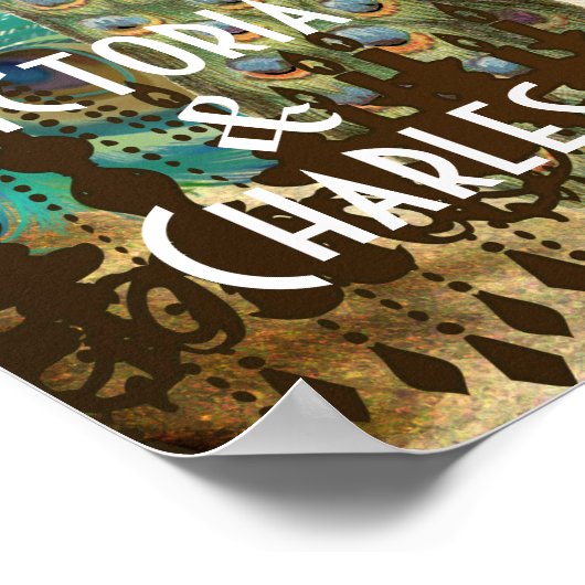 Peacock Roaring 20's Wedding Poster (Hoek)