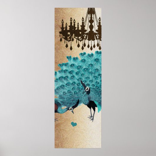 Peacock Roaring 20's Wedding Poster (Voorkant)