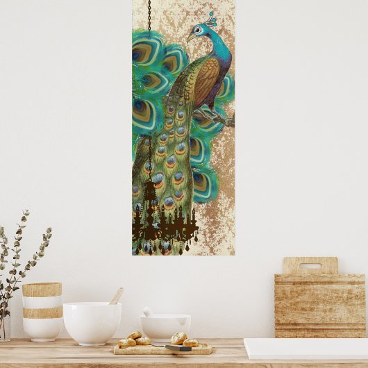 Peacock Roaring 20's Wedding Poster (Keuken)