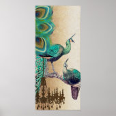 Peacock Roaring 20's Wedding Poster (Voorkant)