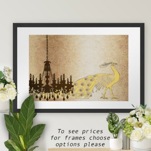 Peacock Roaring 20's Wedding Poster