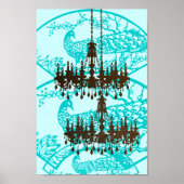 Peacock Roaring 20's Wedding Poster (Voorkant)