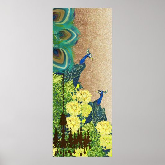 Peacock Roaring 20's Wedding Poster (Voorkant)