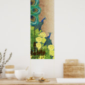 Peacock Roaring 20's Wedding Poster (Keuken)