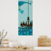 Peacock Roaring 20's Wedding Poster (Keuken)