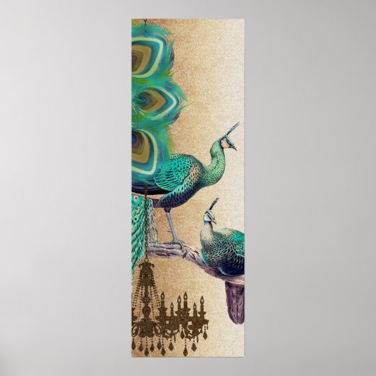 Peacock Roaring 20's Wedding Poster (Voorkant)