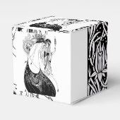 Peacock Rok Beardsley Art Nouveau Bedankdoosjes (Voorkant Zijde)