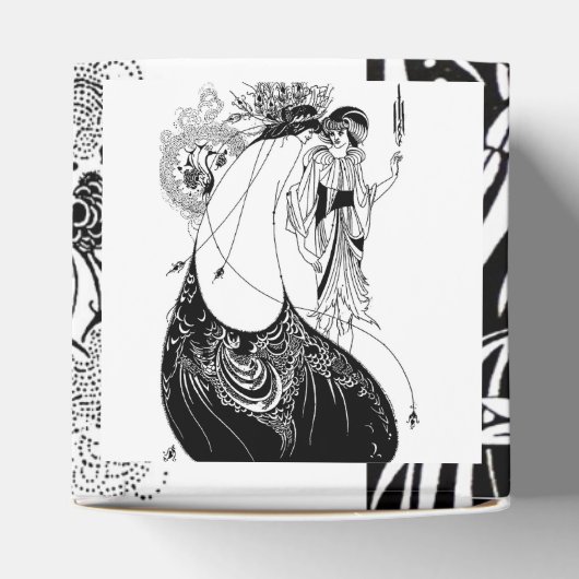 Peacock Rok Beardsley Art Nouveau Bedankdoosjes (Bovenkant)
