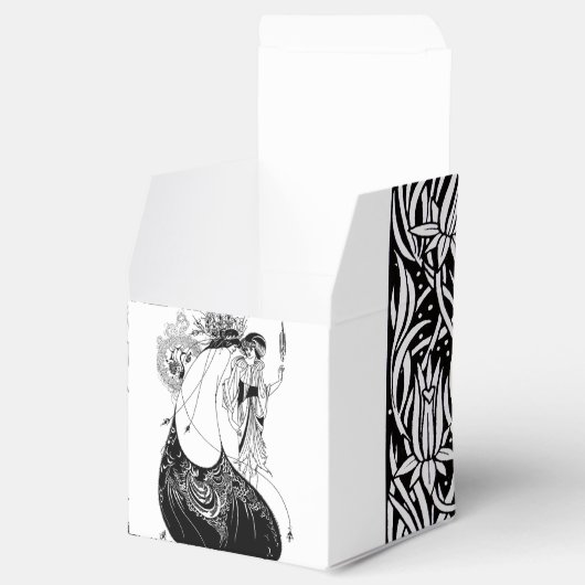 Peacock Rok Beardsley Art Nouveau Bedankdoosjes (Geopend)