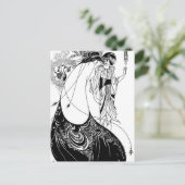 Peacock Rok Beardsley Art Nouveau Briefkaart (Staand voorkant)