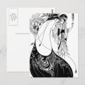 Peacock Rok Beardsley Art Nouveau Briefkaart (Voorkant / Achterkant)